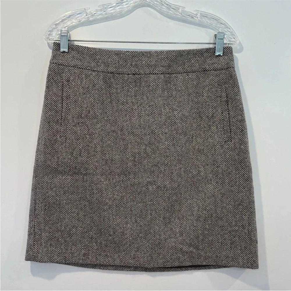 Banana Republic Womens Brown‎ Tweed Wool Blend Skirt Size 8